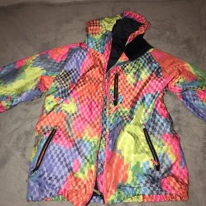 Multicolor ski jacket/coat